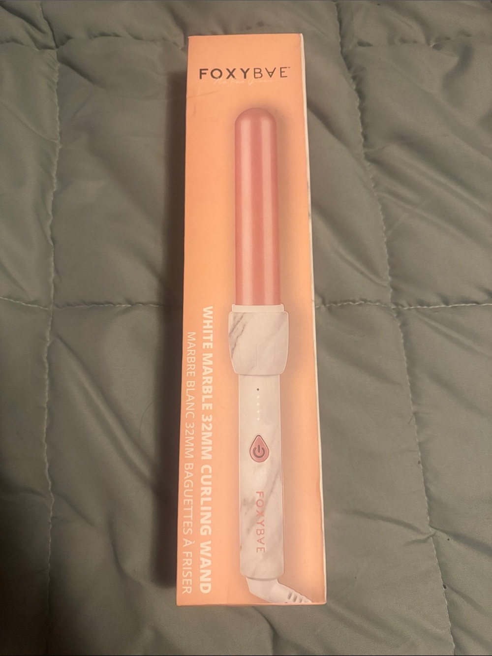 White Marble 32mm Curling Wand - Pink Barrel